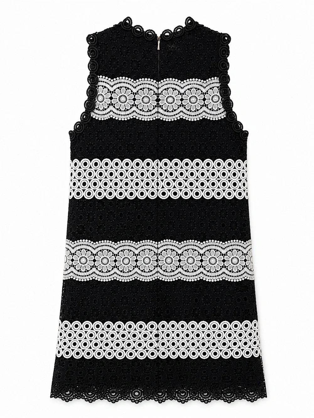 🌺 Kate Spade Black & White Lace Shift Dress
